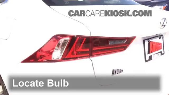 2014 Lexus IS250 2.5L V6 Éclairage Feu clignotant arrière (remplacer l'ampoule)